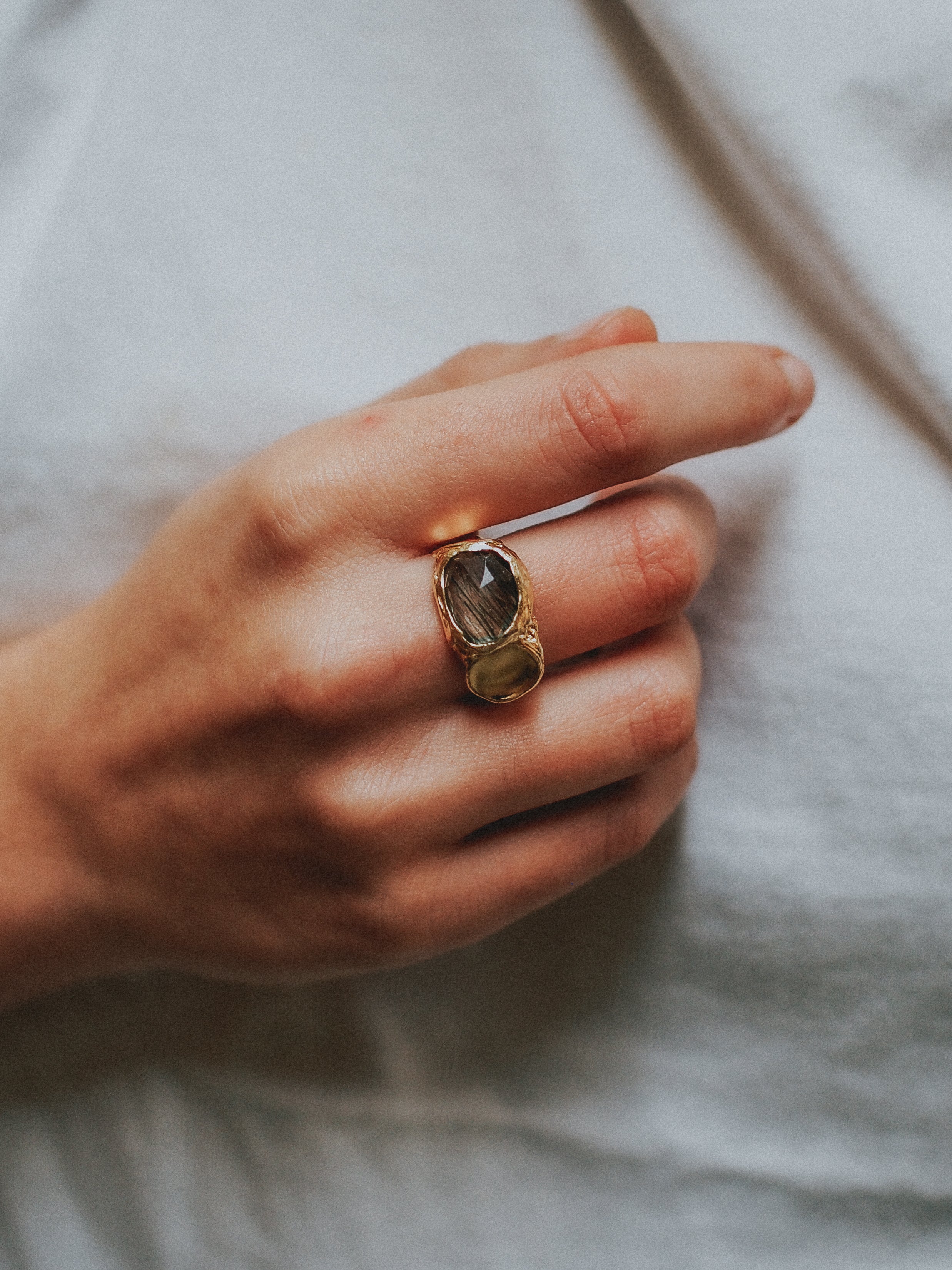 Gold Green Rutile N°167 🄼