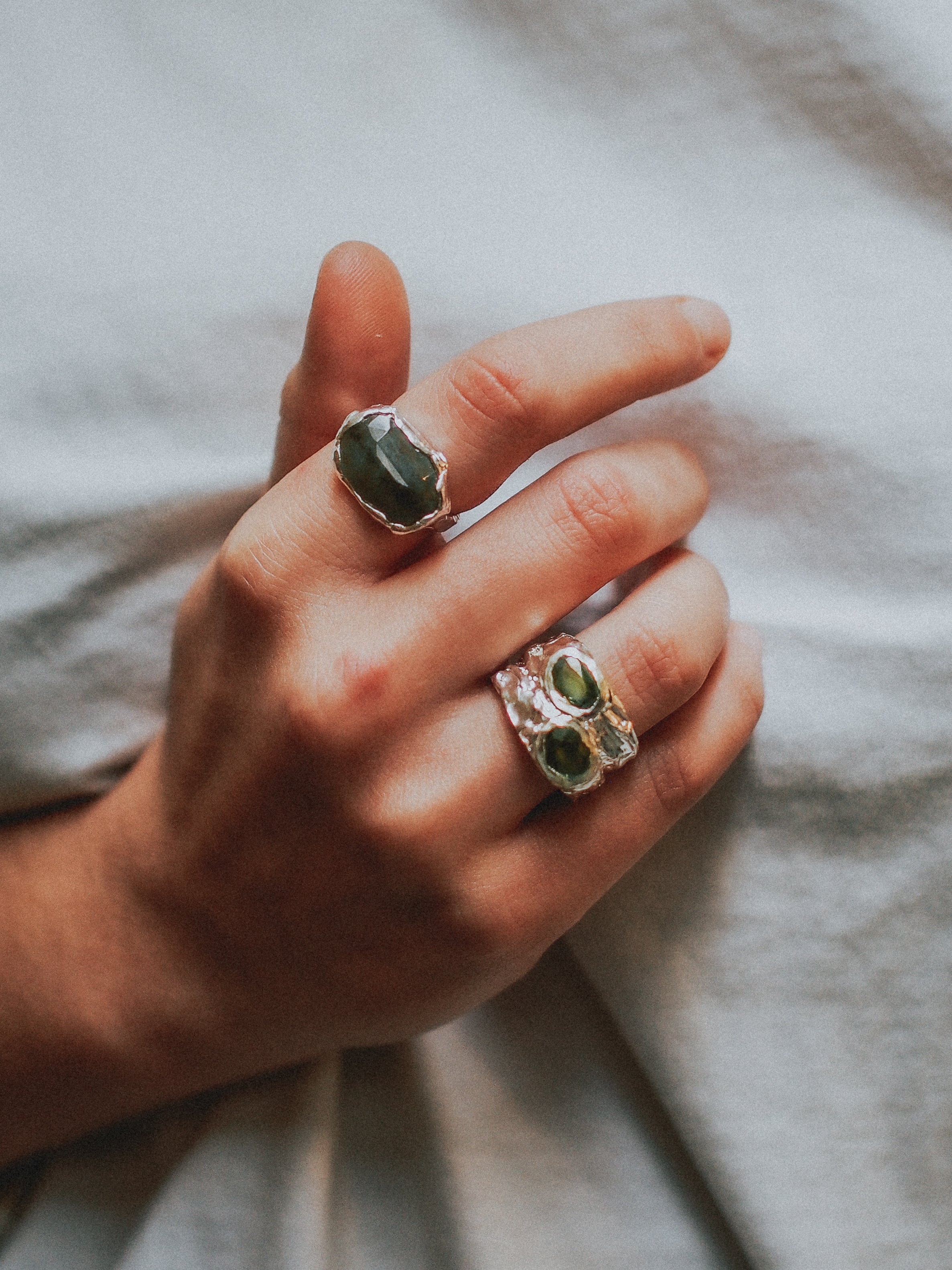 Silver Green Sapphire N°144 🄼